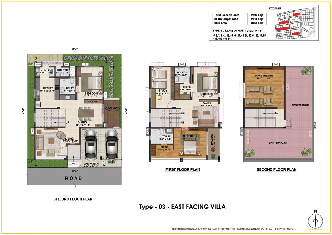 type 2 north facing villa
