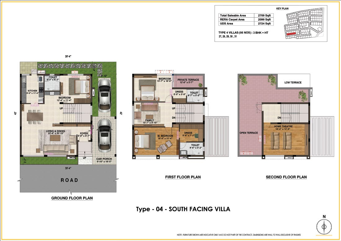 type 2 north facing villa